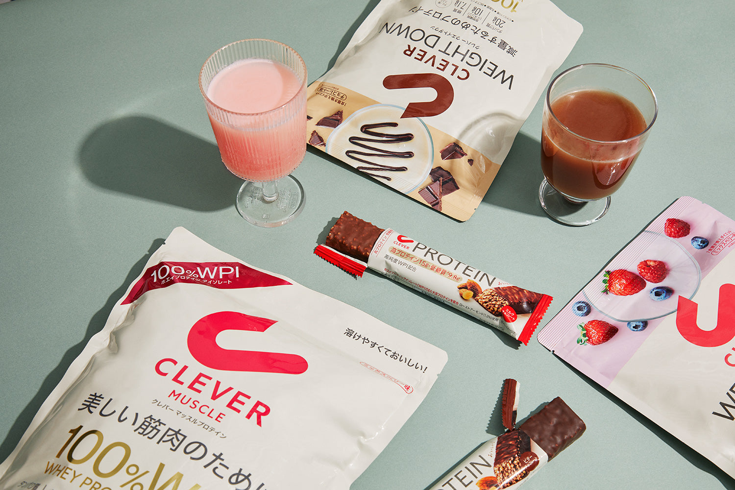 CLEVER／クレバー - ネイチャーラボ ストア [NatureLab Store] CLEVER クレバー ウエイトダウン プロテイン 抹茶ラテ味 315g 3袋