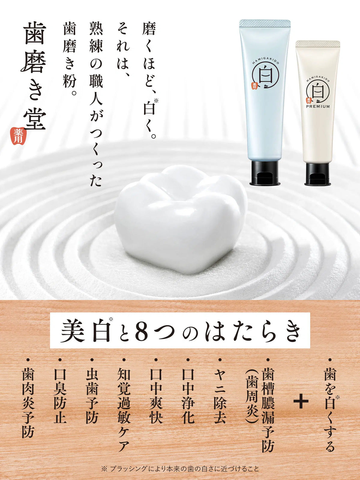 【トライアルサイズ】医薬部外品 薬用ホワイトニング ペースト プレミアム 歯磨き堂 20G