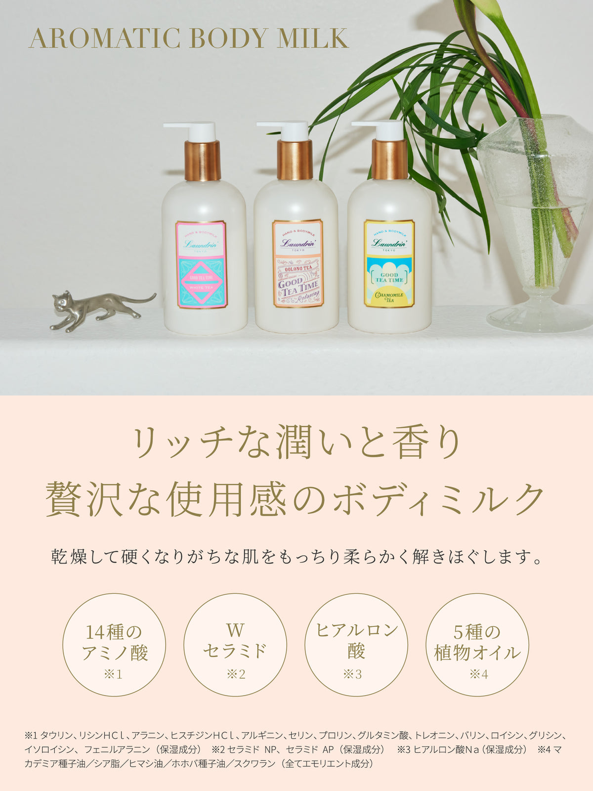 TEA アロマティック ボディミルク ウーロンティーの香り 320ML ランドリン