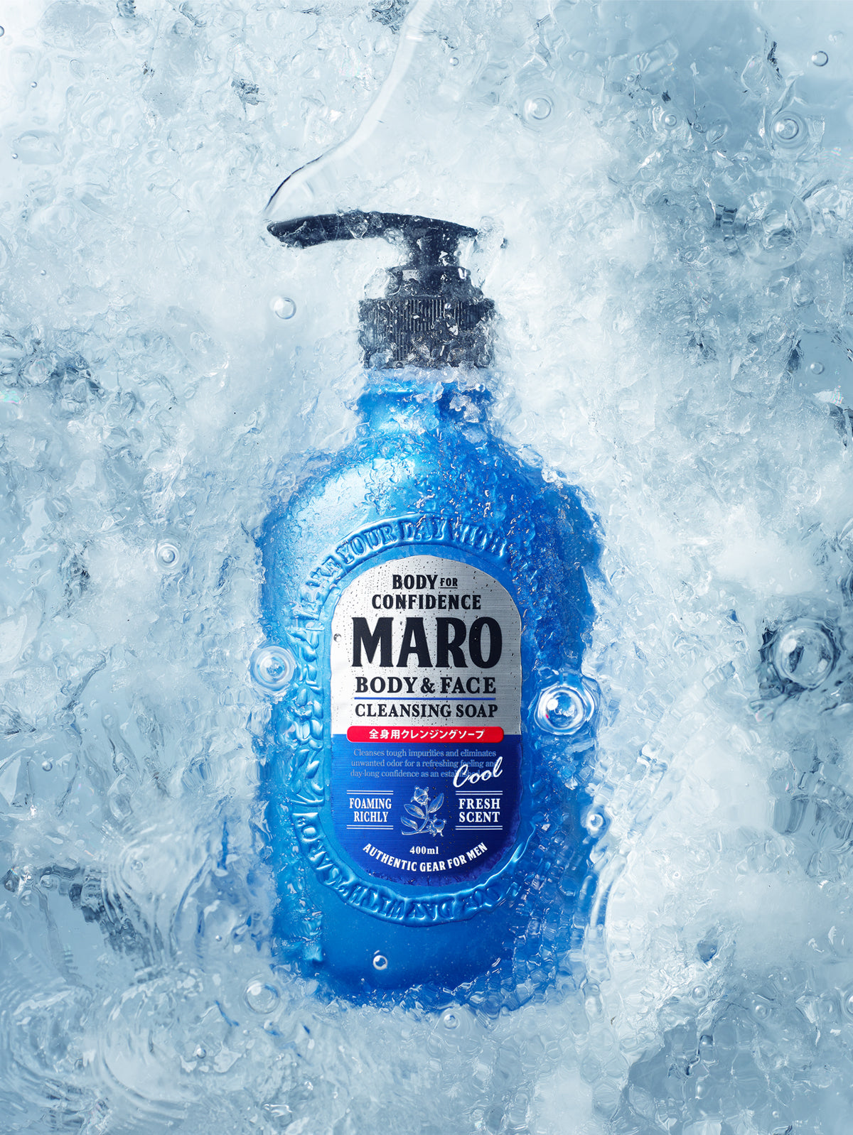 クール】ボディソープ [全身用 顔も洗える] MARO マーロ 400mL