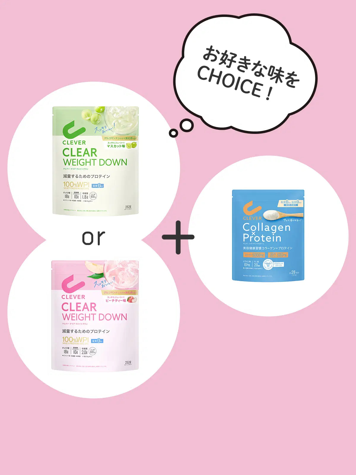 クリアプロテイン ウエイトダウン&コラーゲン×プロテインセット