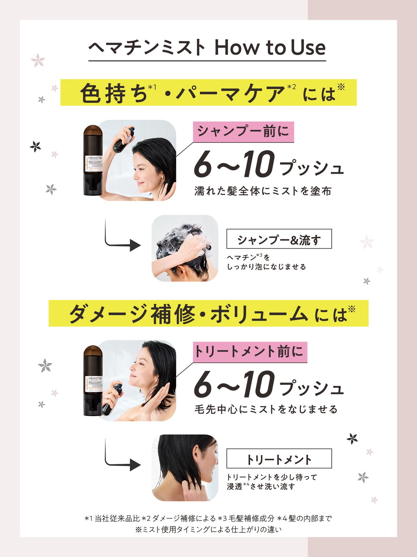 定期専用 【ヘマチン】 シャンプー＆トリートメント &ブースターミスト 初回のみ3点セット
