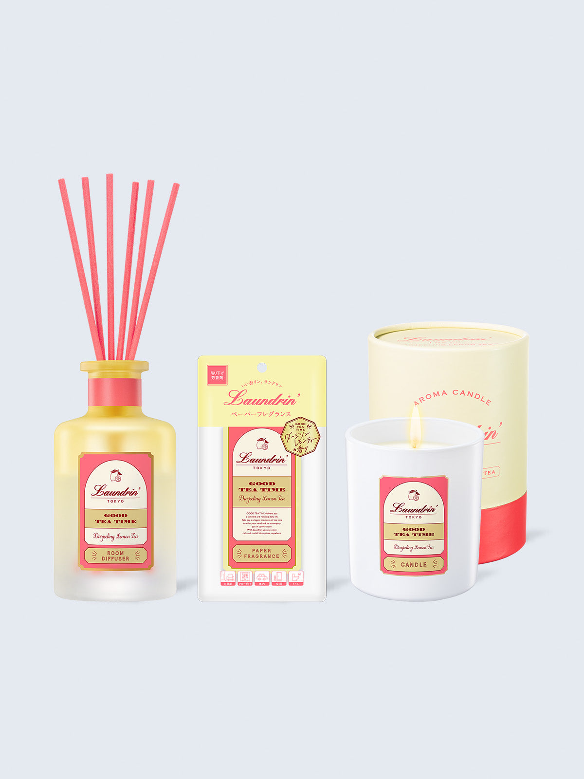 ダージリンレモンティーの香り TEAキャンドル&DF&ペーパー 3点セット