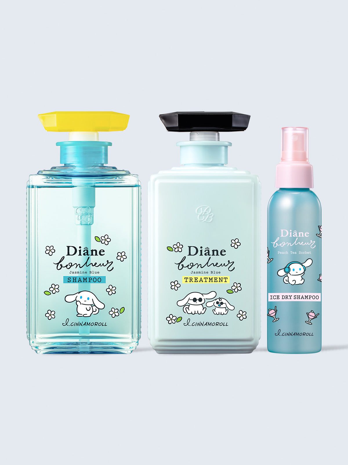 【アイシナモロール コラボ】シャンプー＆トリートメント＋ドライシャンプー ピーチティーソルベの香りセット