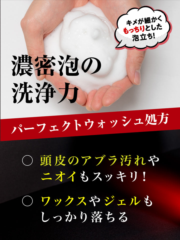 シャンプー パーフェクトウォッシュ [濃密泡] ジェントルミントの香り
