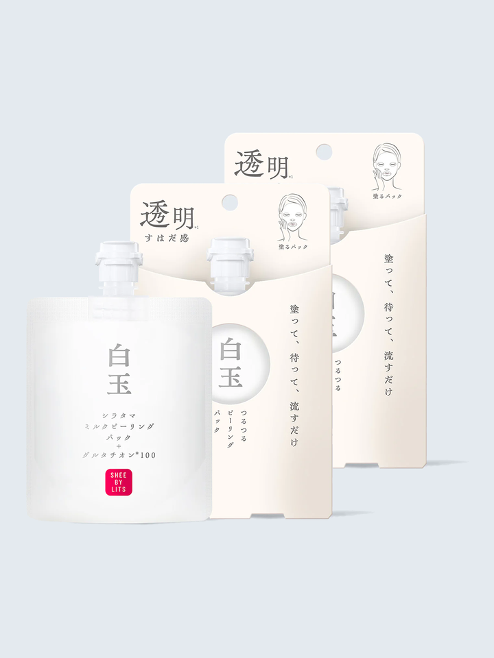 白玉ミルクピーリングパック SHEE BY LITS リッツ 100g×2 - NatureLab