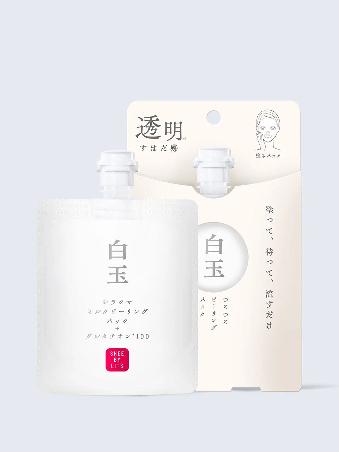 白玉ミルクピーリングパック SHEE BY LITS リッツ 100g - NatureLab