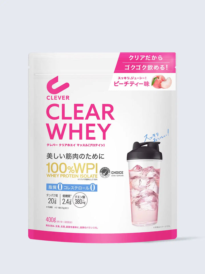 ピーチティー味 400G クリアホエイ マッスル（プロテイン） クレバー