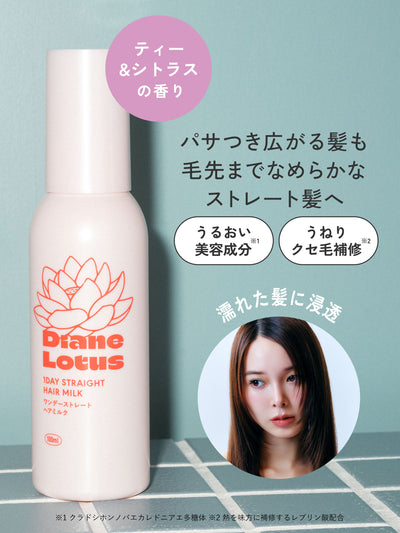 ロータス ワンデーストレート ヘアミルク ティー＆シトラスの香り  100ML  ダイアン パーフェクトビューティー