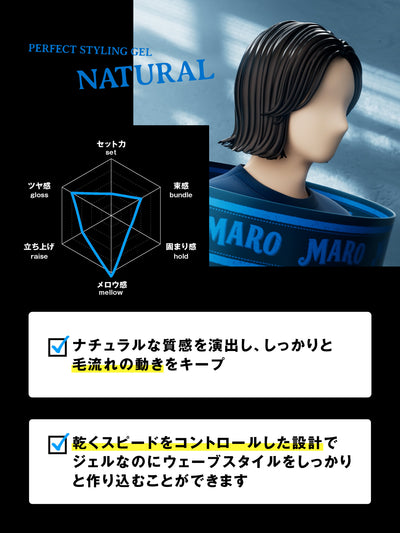 パーフェクトスタイリング ジェル ナチュラル MARO マーロ 80G