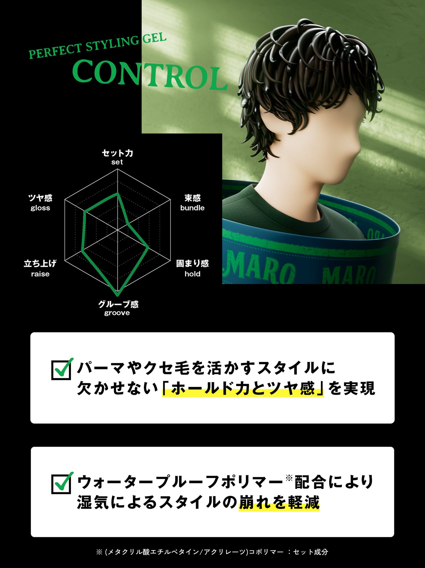 パーフェクトスタイリング ジェル コントロール MARO マーロ 80G