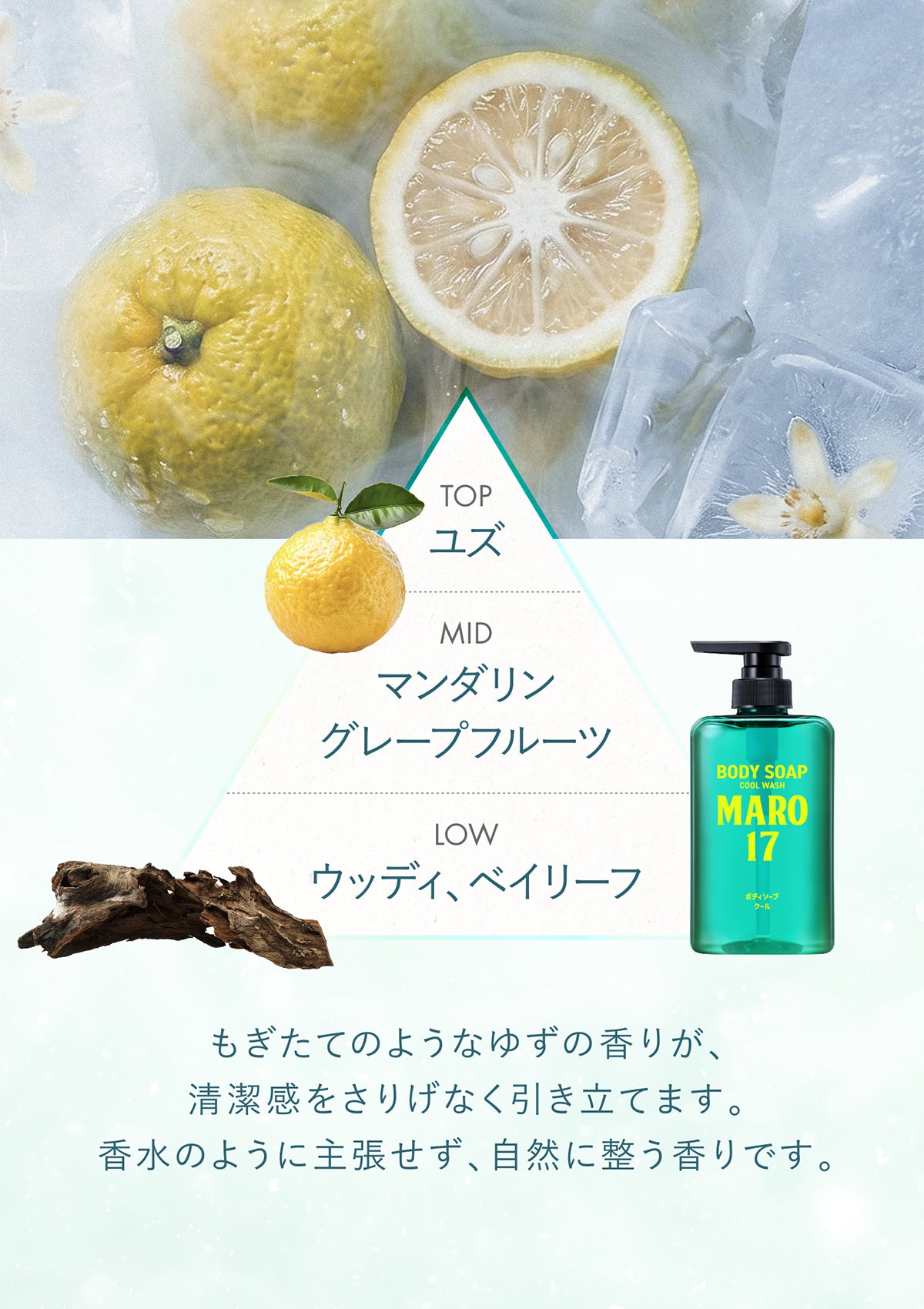 ボディソープ パーフェクトウォッシュ クール MARO17 マーロ17 450mL