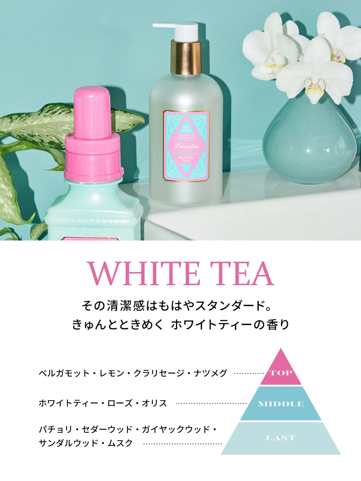 TEA アロマティックハンドソープ ホワイトティーの香り ランドリン 320ml