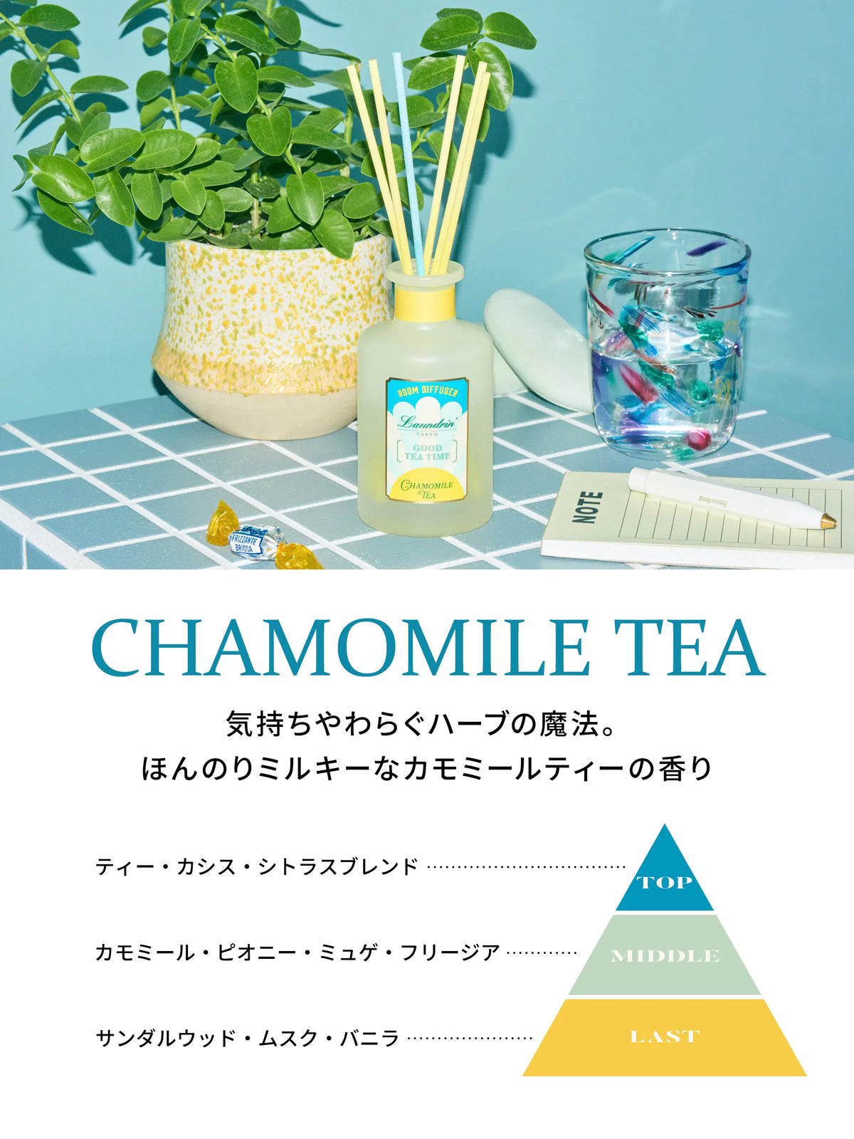 ルームディフューザー カモミールティーの香り ランドリン 100mL