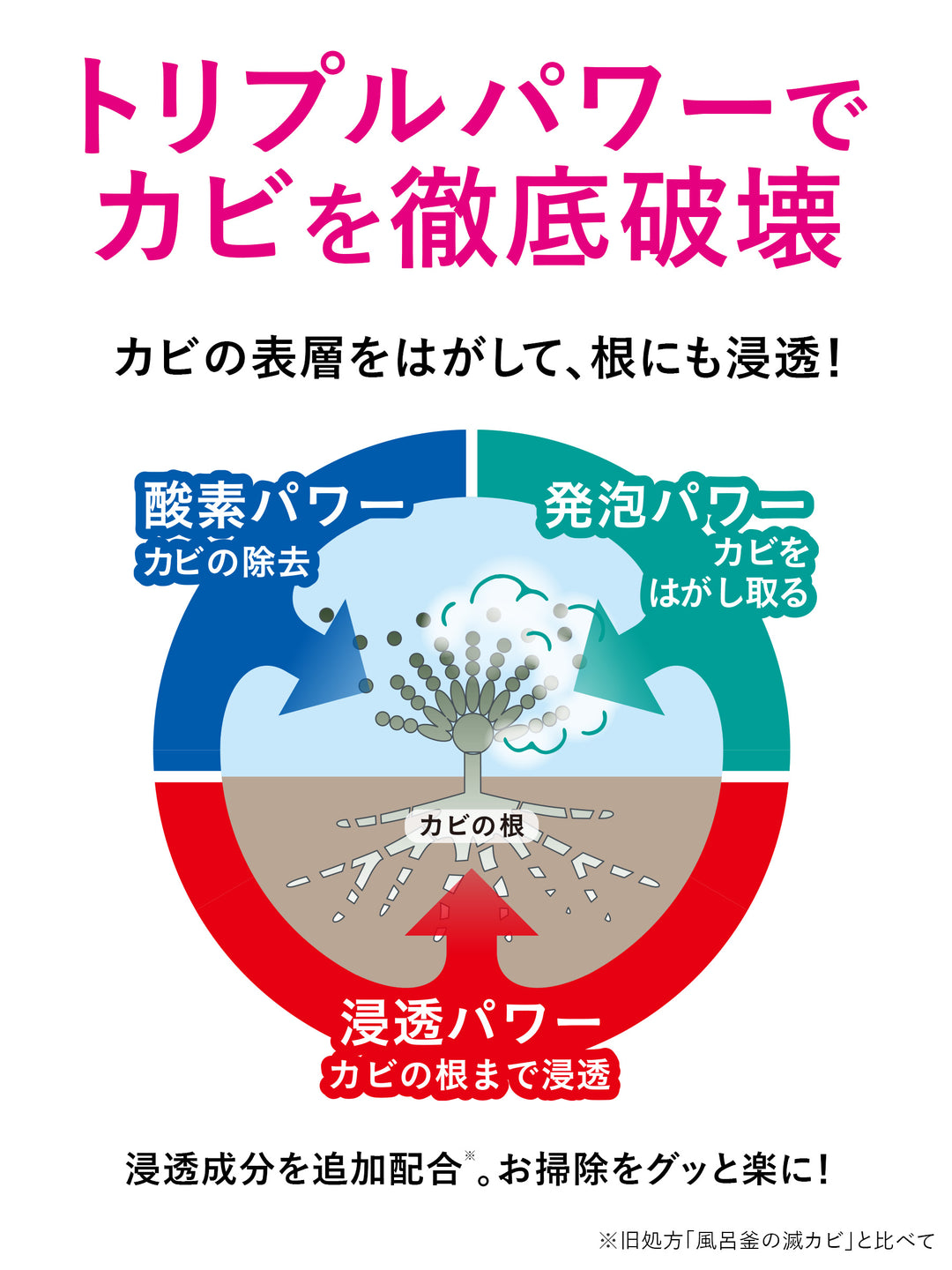 風呂釜のカビ丸洗浄 クリーンプラネット A剤200g B剤25g