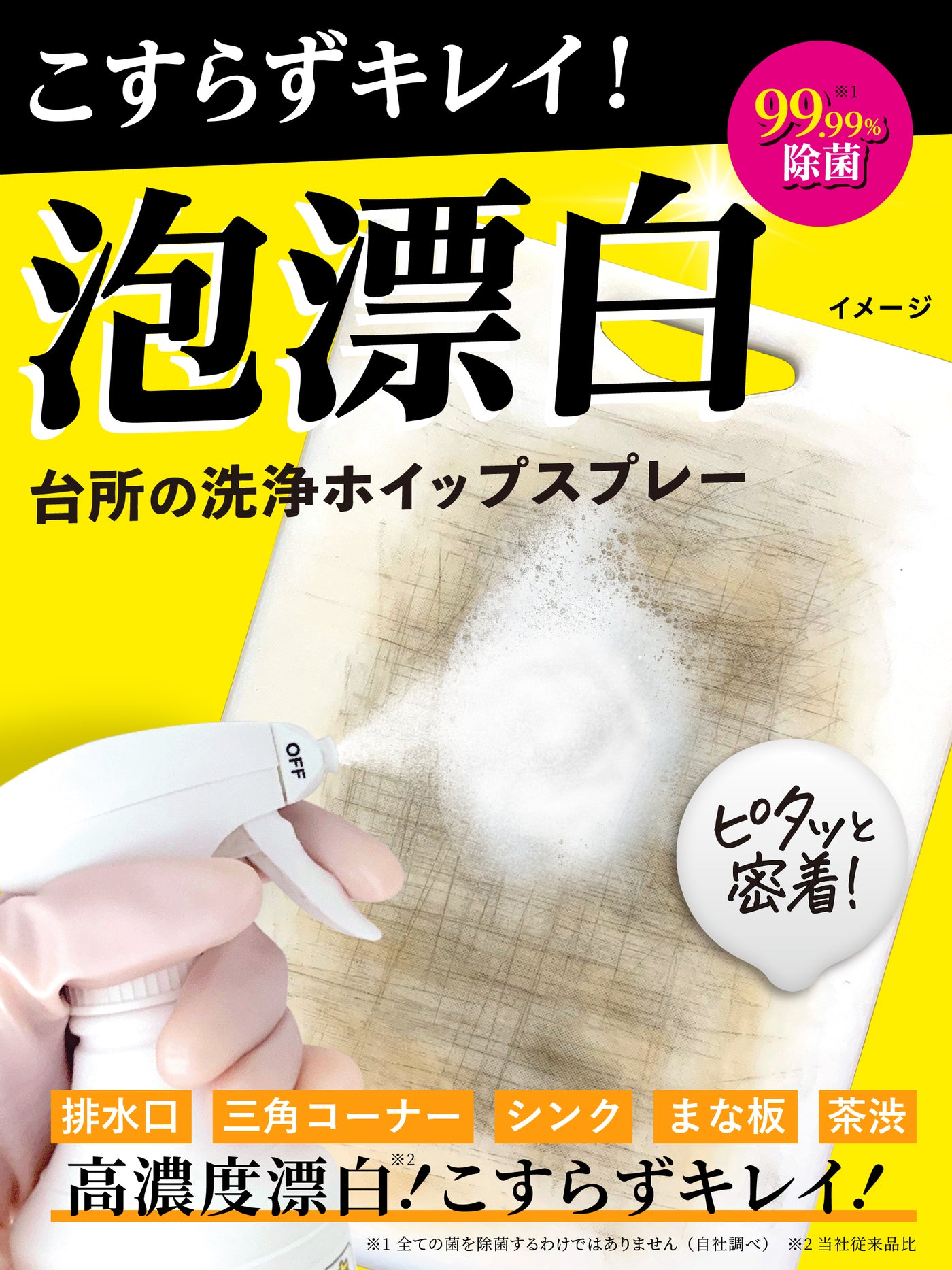 キッチン丸ごと漂白 丸洗浄 ウルトラホイップスプレー クリーンプラネット 400ml