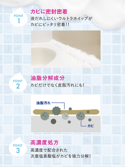 お風呂場のカビ丸洗浄 ウルトラホイップスプレー Professional クリーンプラネット 400ml