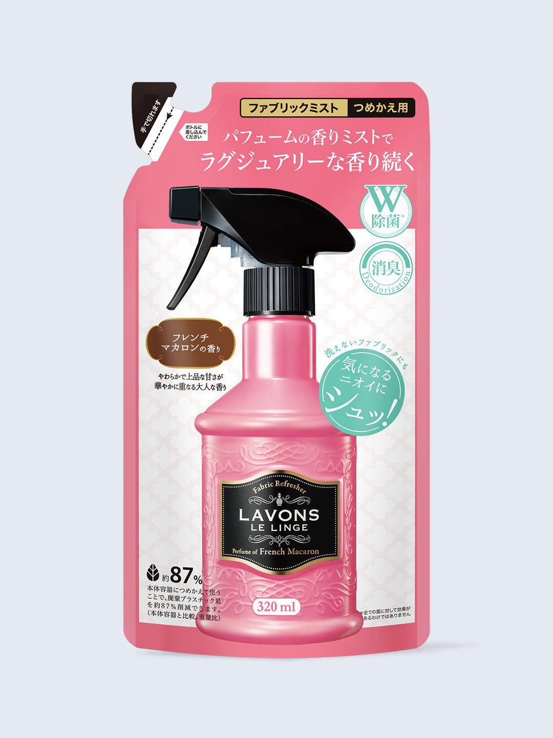 ファブリックミスト 詰替 フレンチマカロン ラボン 320mL - NatureLab