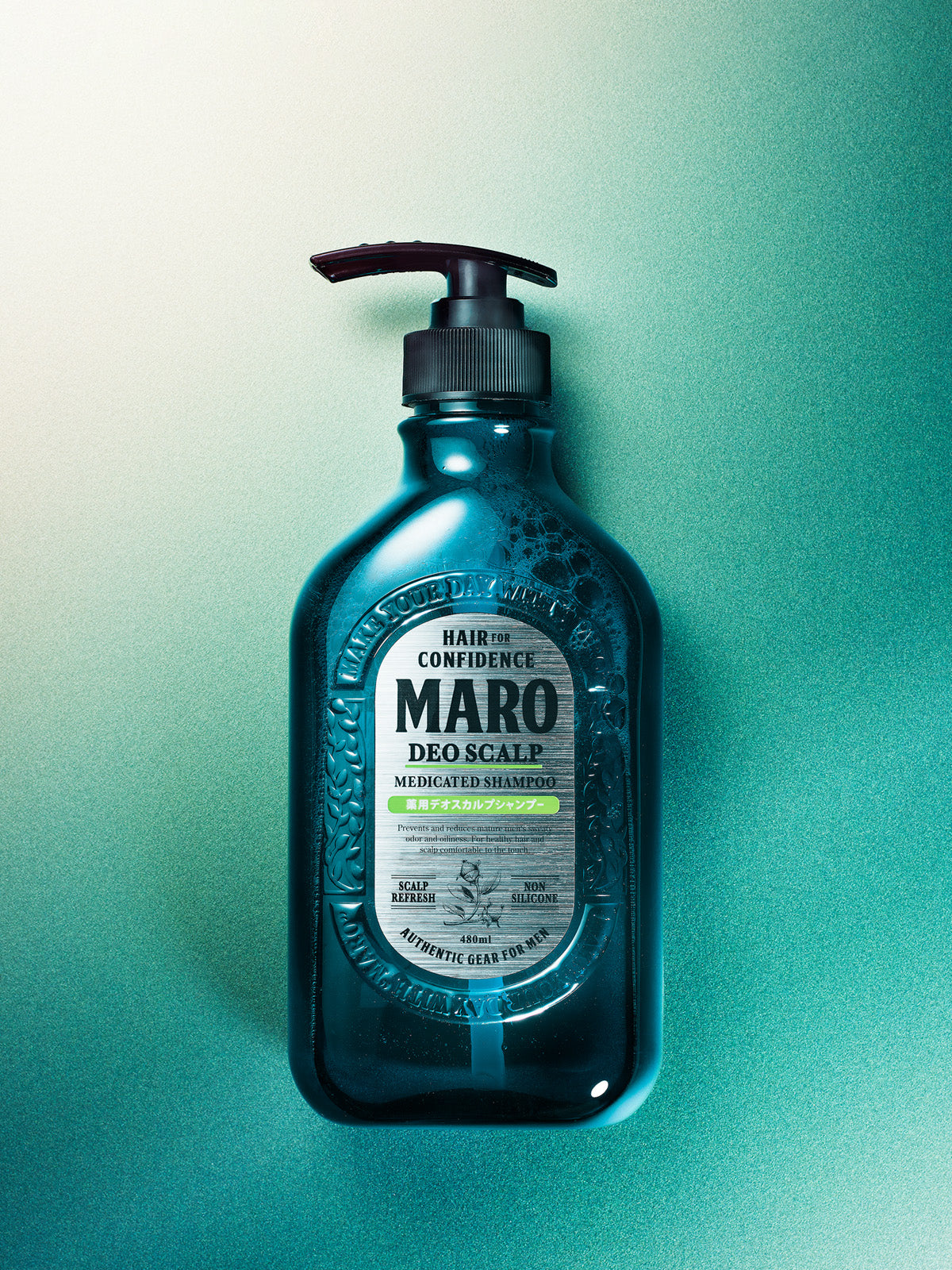 【医薬部外品】薬用 シャンプー [頭皮ケア] グリーンミントの香り MARO マーロ デオスカルプ 480mL