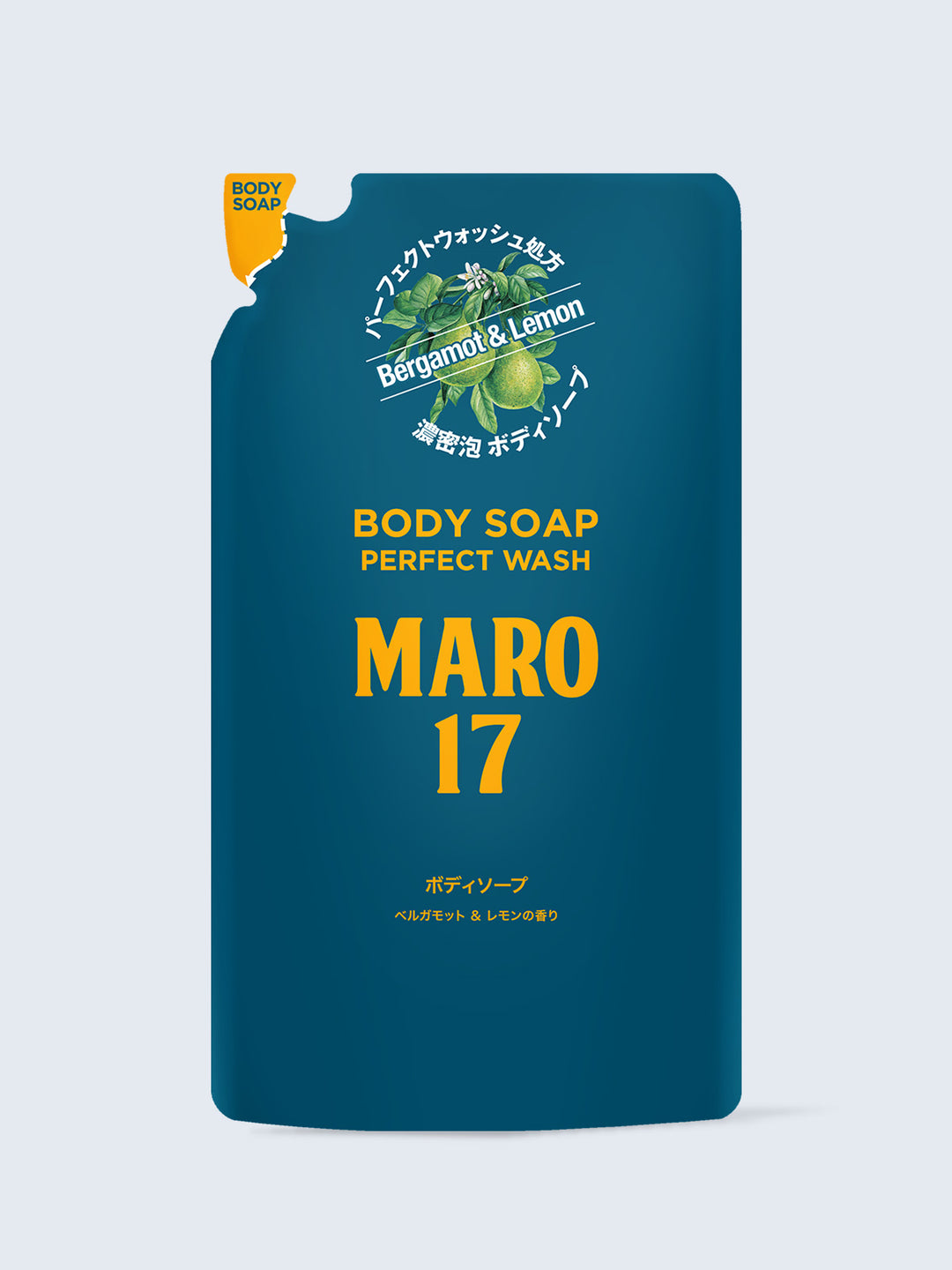 ボディソープ パーフェクトウォッシュ ベルガモット＆レモンの香り MARO17 マーロ17 詰替 400mL - NatureLab Store