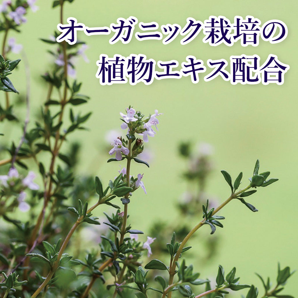 オーガニック栽培の植物エキス配合