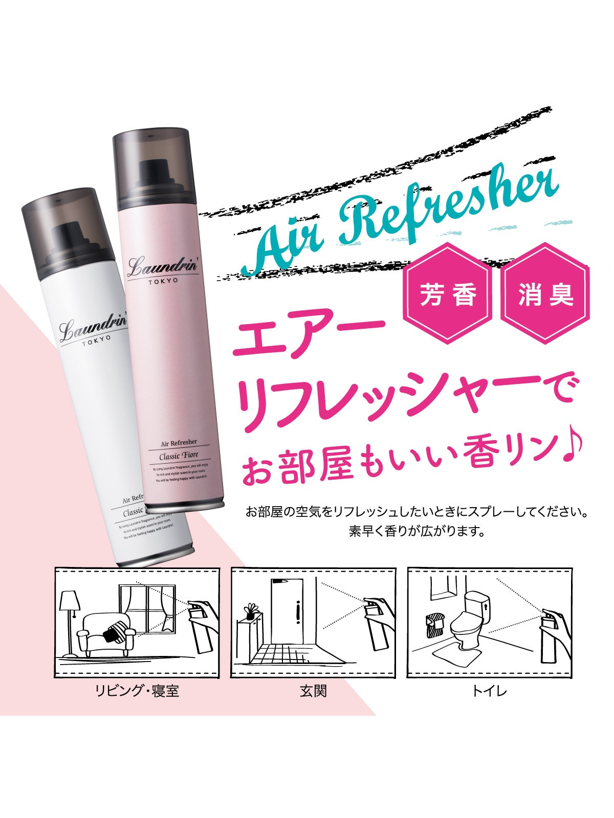 エアーリフレッシャー クラシックフローラル ランドリン 160mL