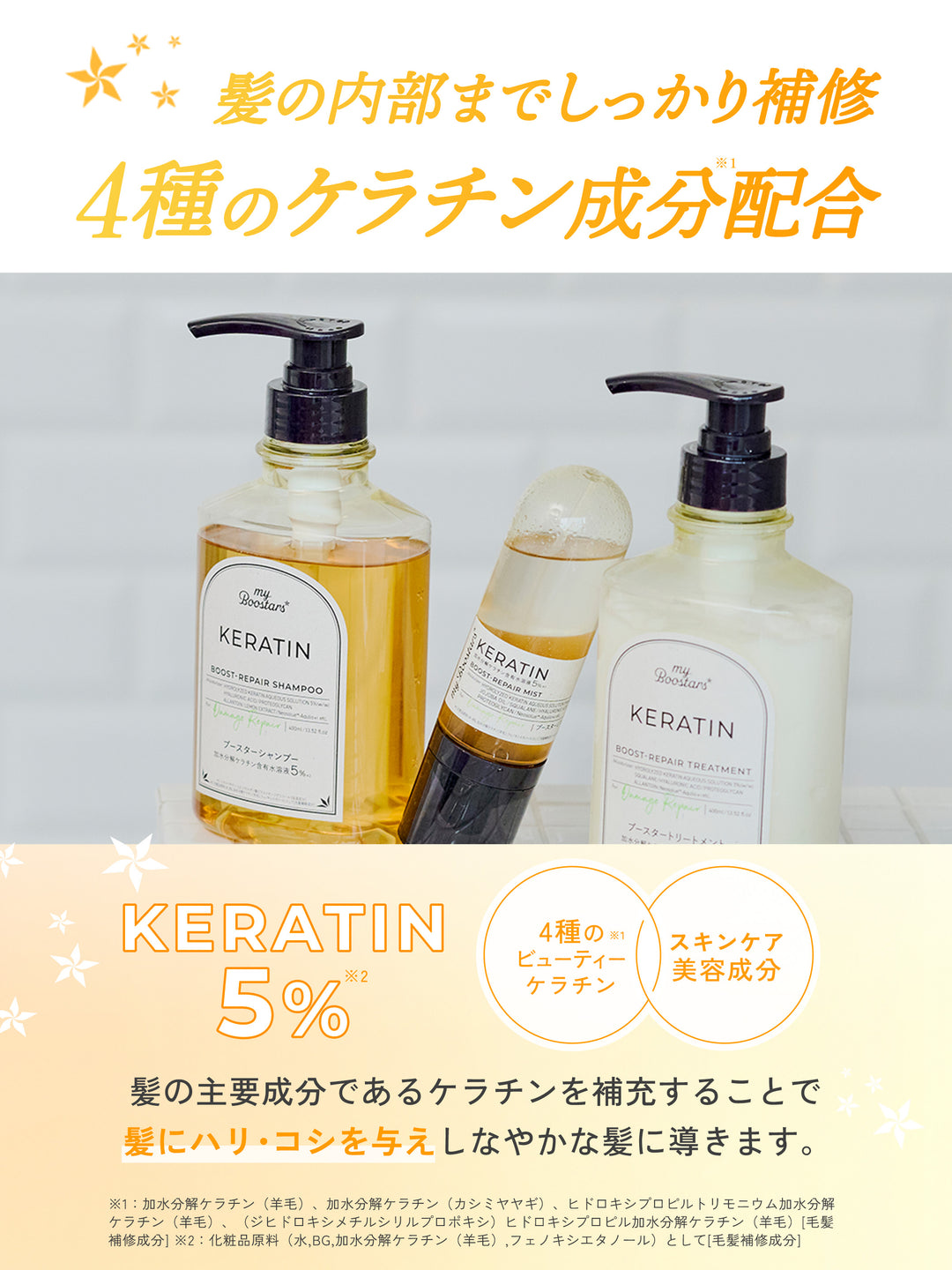 ケラチン ブースター トリートメント [ダメージリペア] シトラスサボンの香り 詰替 マイブースターズ 350mL - NatureLab Store