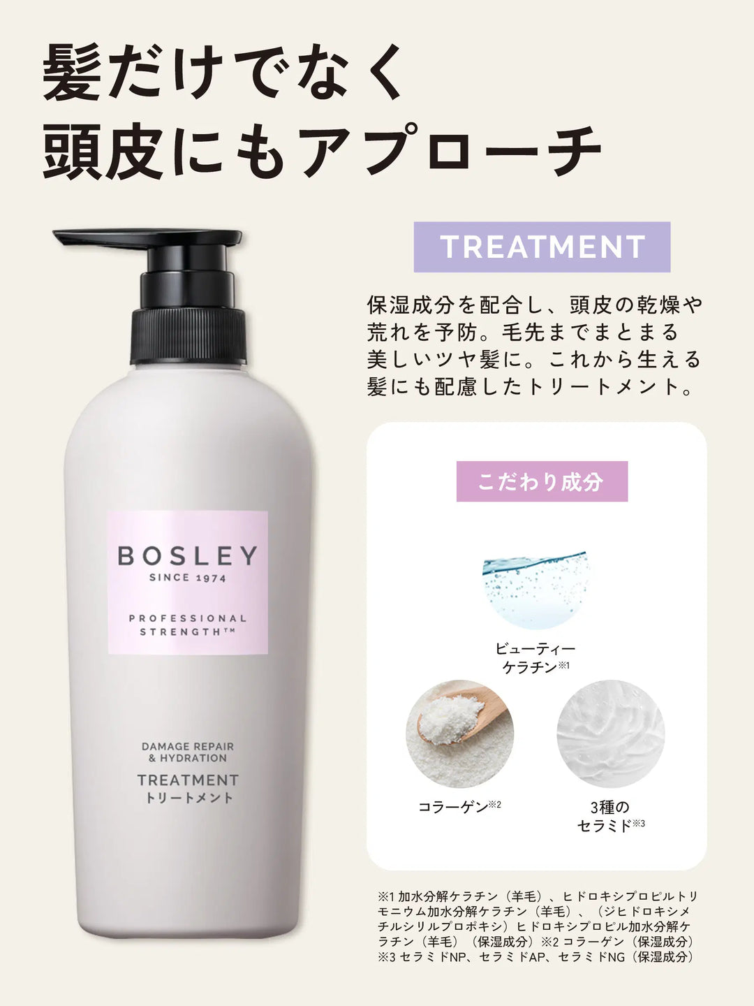ヘアトリートメント [ハリコシ潤い] リラックスフラワーの香り ボズレー 詰替 320mL