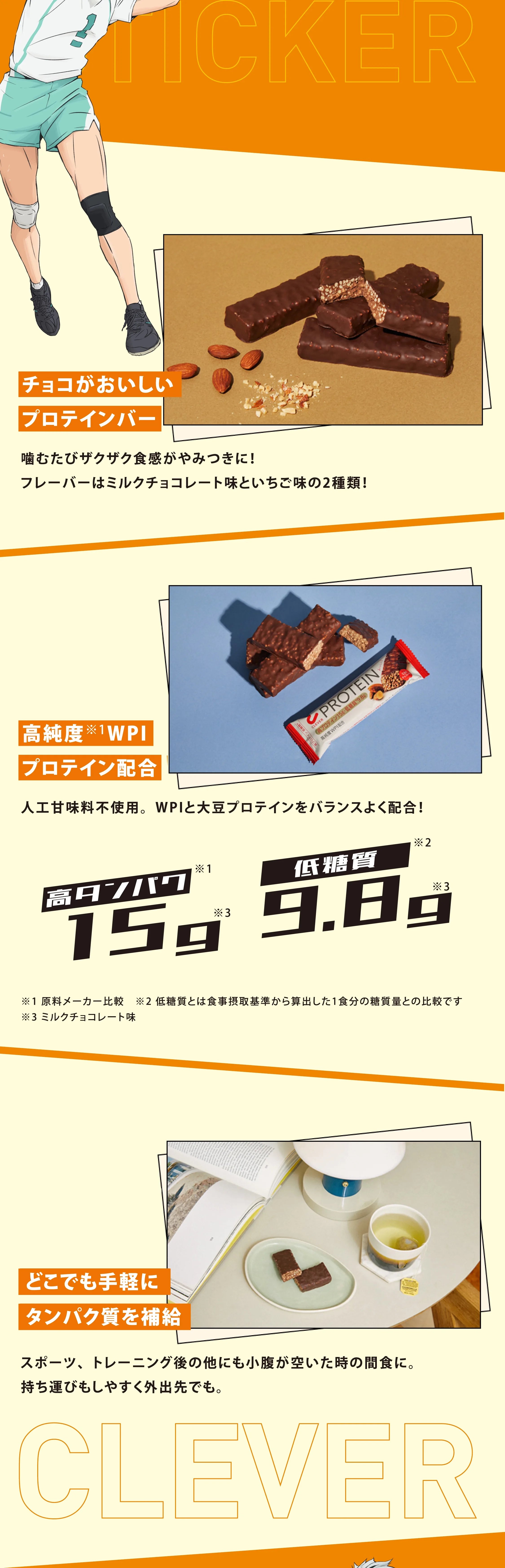 チョコがおいしいプロテインバー 高純度WPIプロテイン配合 高タンパク15g 低糖質9.8g どこでも手軽にタンパク質を補給