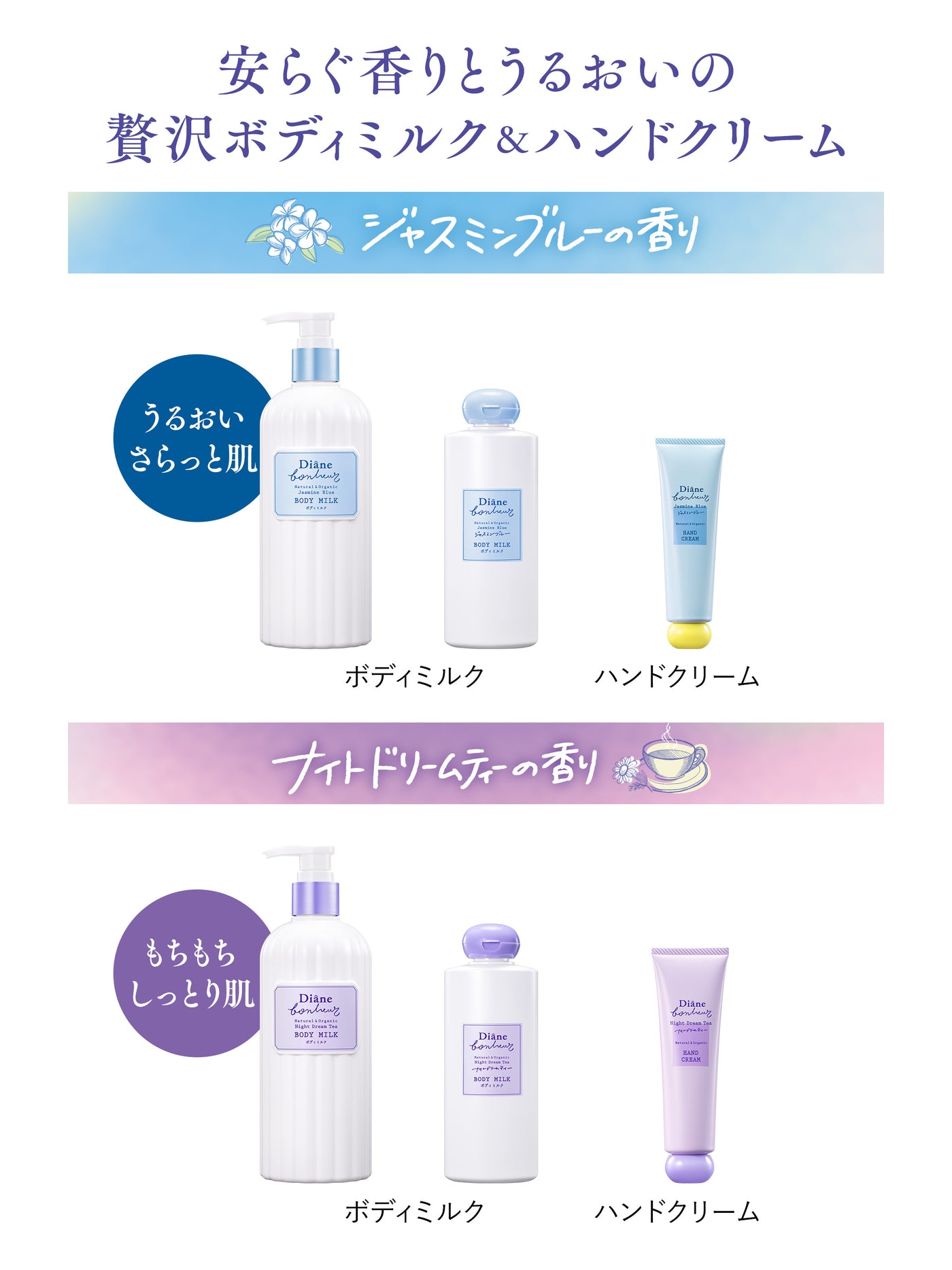 ナイトケアハンドクリーム ナイトドリームティーの香り ダイアンボヌール 50mL