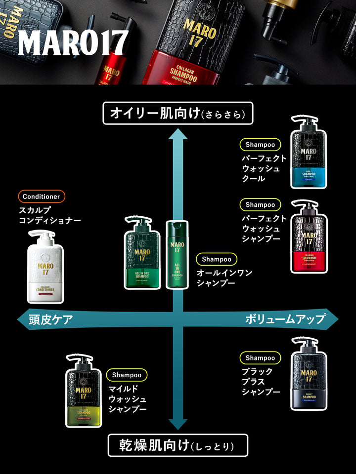 オールインワンシャンプー ベルガモット＆レモンの香り MARO17 350mL