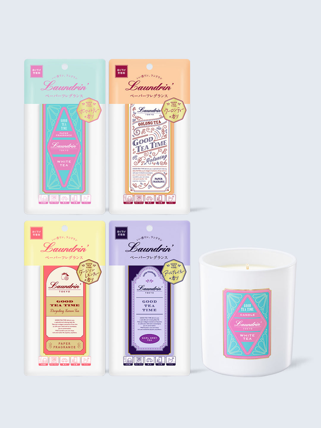 ランドリン TEAフレグランス キャンドル&ペーパーフレグランスアソート