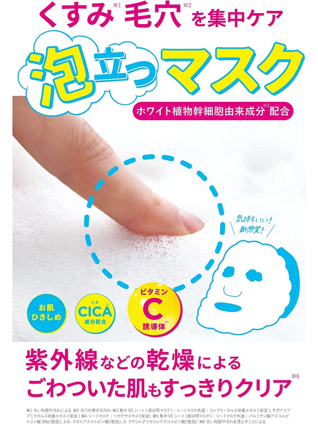 もこもこVC白泡マスク [毛穴洗浄シート付き] リッツ ホワイト 3回分