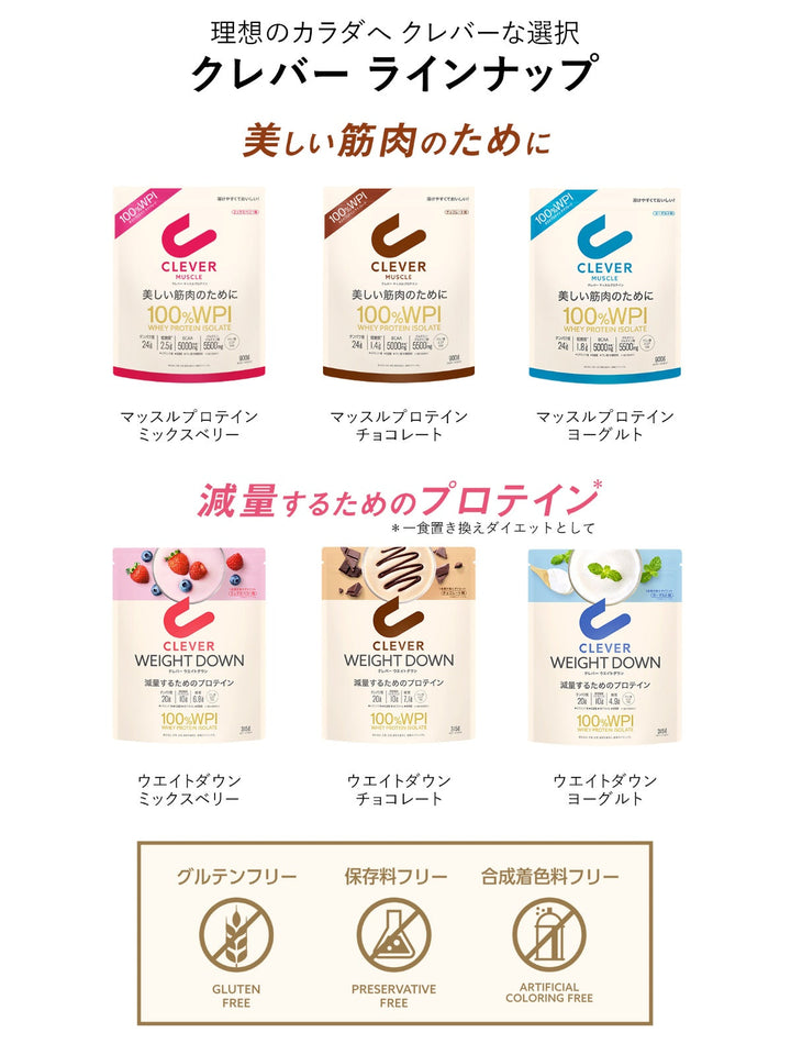 シェイカー付き】プロテイン [1食置き換えダイエット 100%WPI] チョコレート味 クレバー ウエイトダウン 315g - NatureLab  Store