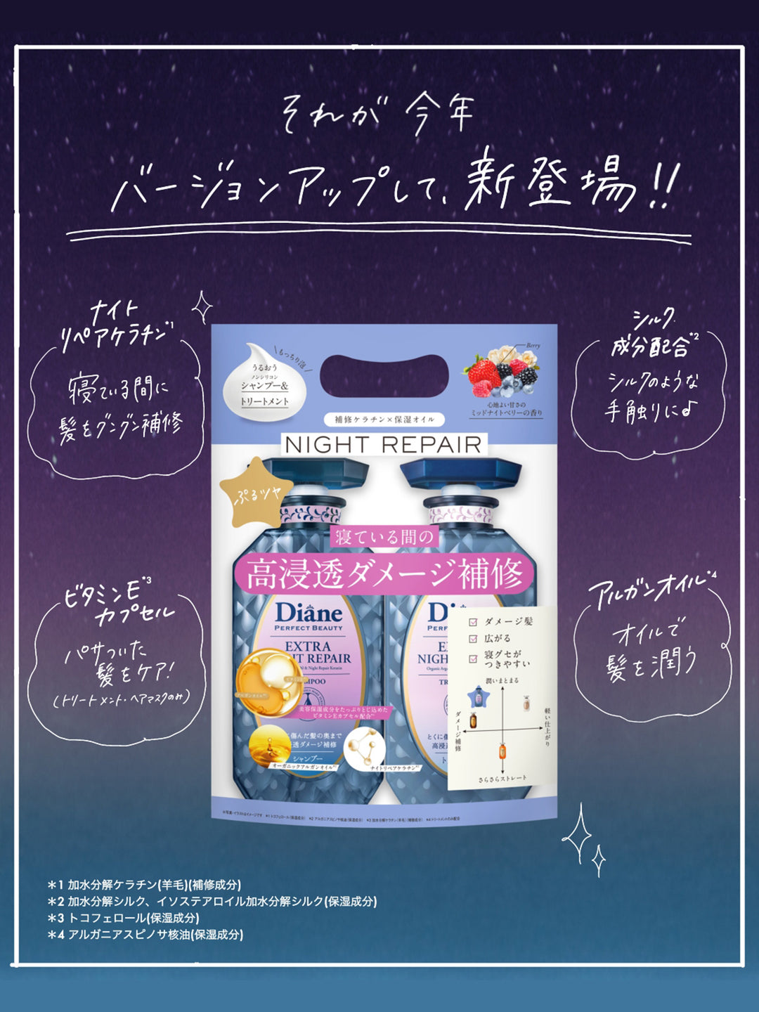 大容量】シャンプー [夜のディープ補修] ミッドナイトベリーの